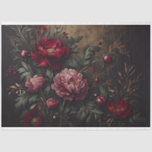 Papaver Bloemenontkoppeling Weefselpapier Tissuepapier (Voorkant)