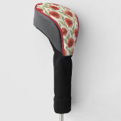 Papaver bloemenpatroon golfheadcover (Schuin)