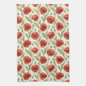 Papaver bloemenpatroon theedoek (Verticaal)