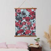 Papaver bloemmotief hangend wandkleed (Slaapkamer)