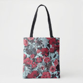 Papaver bloemmotief tote bag (Voorkant)