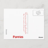 papaver briefkaart (Achterkant)