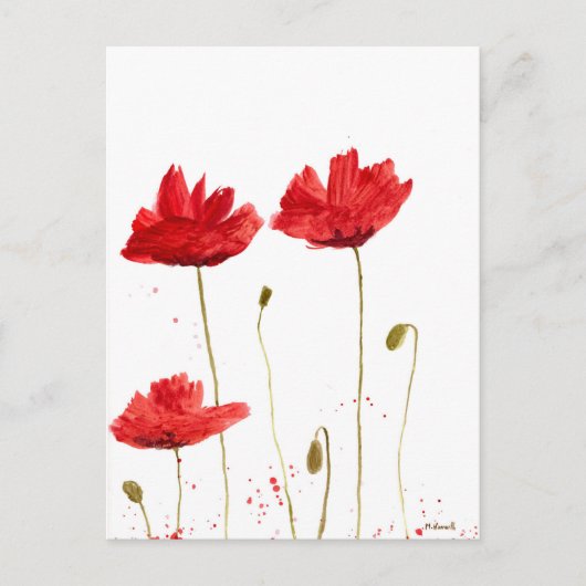 papaver briefkaart (Voorkant)