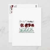 papaver briefkaart (Voorkant / Achterkant)