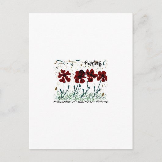 papaver briefkaart (Voorkant)