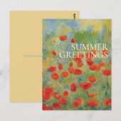 Papaver - Briefkaart (Voorkant / Achterkant)