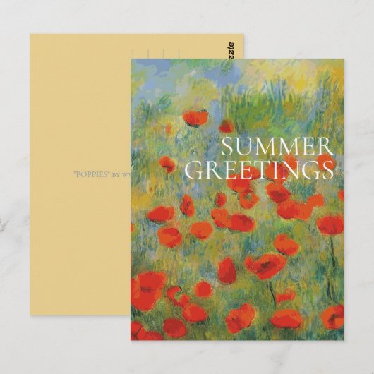 Papaver - Briefkaart (Voorkant / Achterkant)