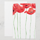 papaver briefpapier (Voorkant / Achterkant)