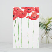 papaver briefpapier (Staand voorkant)