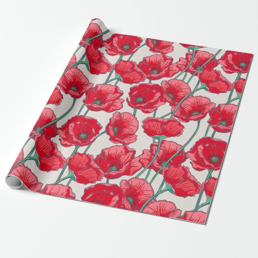papaver cadeaupapier (Uitgerold)