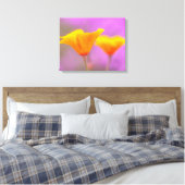 papaver canvas afdruk (Insitu (Slaapkamer))