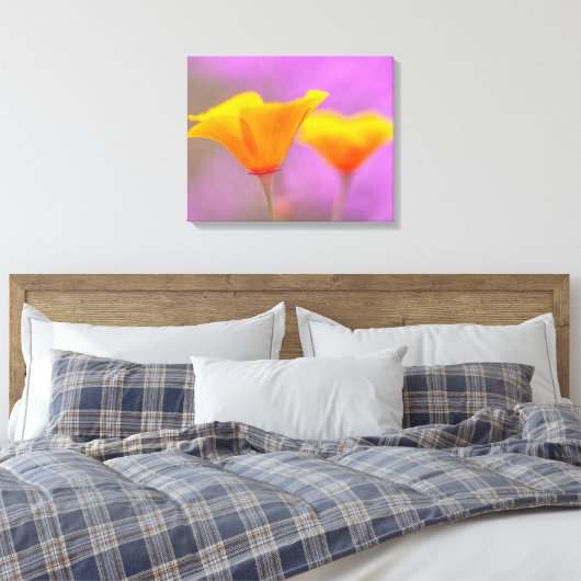 papaver canvas afdruk (Insitu (Slaapkamer))