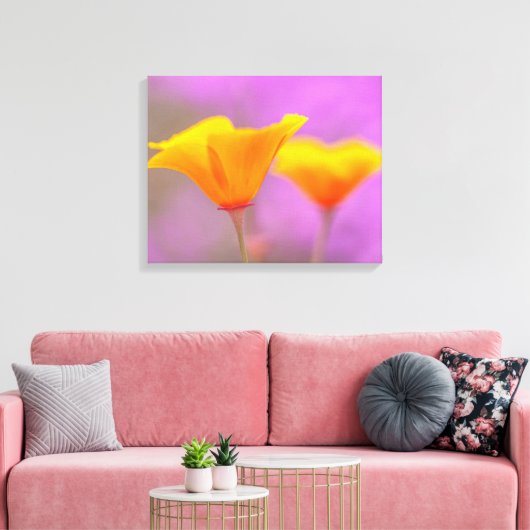 papaver canvas afdruk (Insitu (Woonkamer))