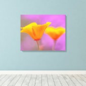 papaver canvas afdruk (Insitu (Houten vloer))