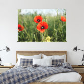 papaver canvas afdruk (Insitu (Slaapkamer))