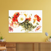  papaver canvas afdruk (Insitu (Woonkamer))