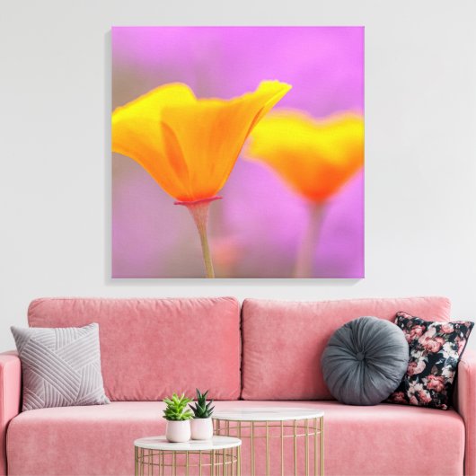 papaver canvas afdruk (Insitu (Woonkamer))