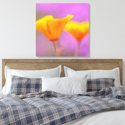 papaver canvas afdruk (Insitu (Slaapkamer))