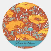  papaver ~ Circle Sticker (Voorkant)