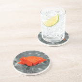 Papaver coaster zandsteen onderzetter (Zijkant)