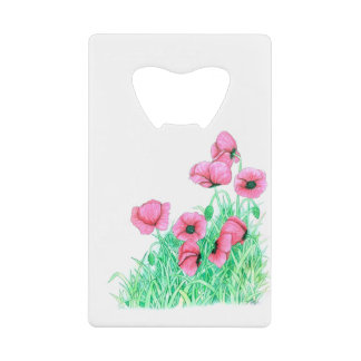 papaver creditkaart flessenopener