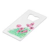 papaver creditkaart flessenopener (Achterkant Gekanteld)