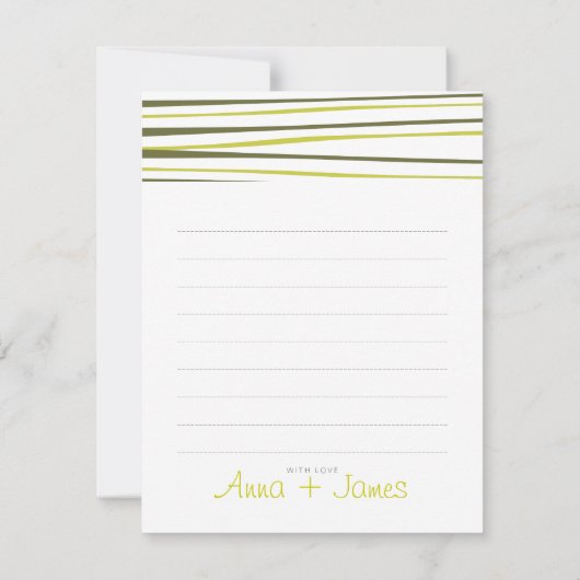  papaver Dank u Notecard RSVP Kaartje (Achterkant)