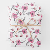 Papaver Droom Waterverf Inpakpapier Vel (In situ)