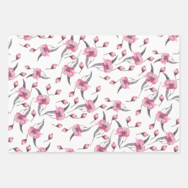 Papaver Droom Waterverf Inpakpapier Vel