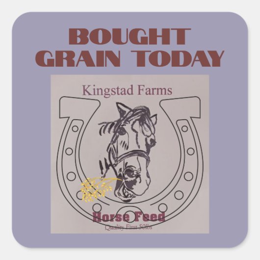 Papaver eet graanvoederzak toevoegen vierkante sticker (Voorkant)