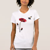 Papaver en bijen Bella + Canvas T-shirt (Voorkant)