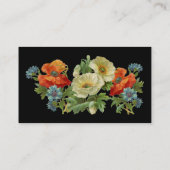 Papaver en korenbloemen Floral Art Visitekaartjes (Achterkant)