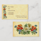 Papaver en korenbloemen Floral Art Visitekaartjes (Voorkant / Achterkant)