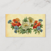Papaver en korenbloemen Floral Art Visitekaartjes (Achterkant)