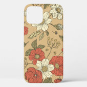  papaver en maasbloem, naadloos tuinpat Case-Mate iPhone case (Achterkant)