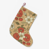 papaver en maasbloem, naadloos tuinpat kleine kerstsok (Voorkant (Hangend))