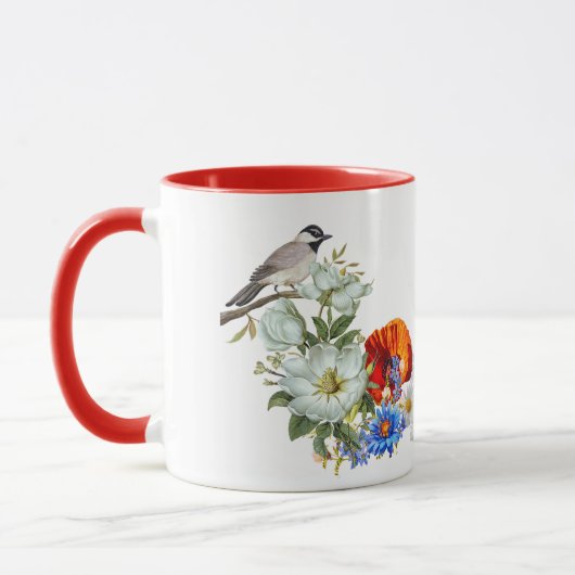 papaver en vogel mok (Links)