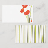 papaver Escort Card Plaatskaartje (Voorkant / Achterkant)