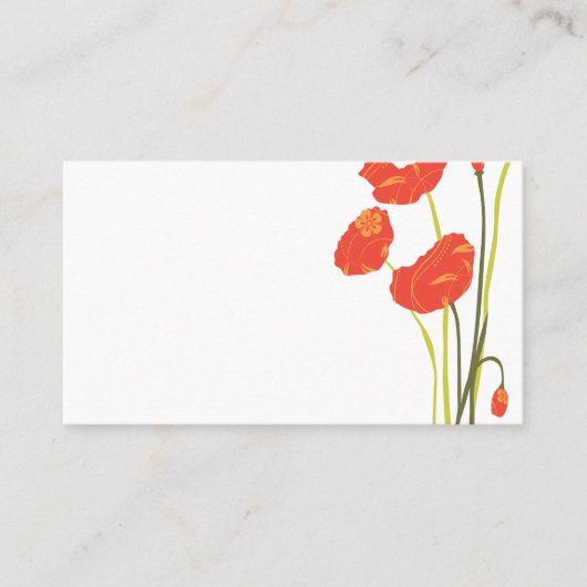 papaver Escort Card Plaatskaartje (Voorkant)