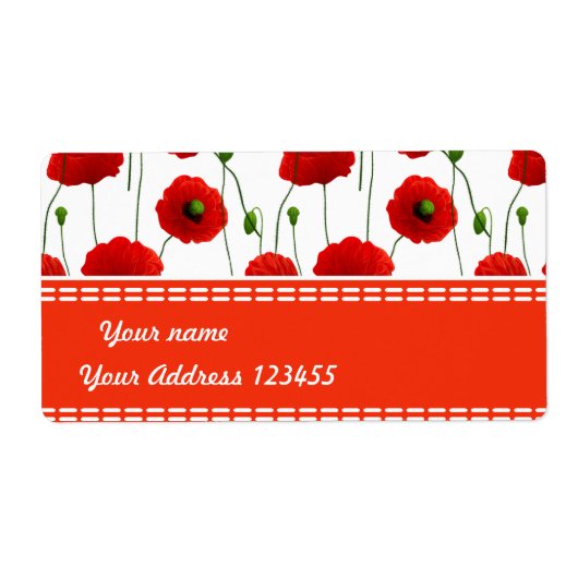 papaver etiket (Voorkant)