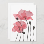 papaver feestdagenkaart (Voorkant / Achterkant)