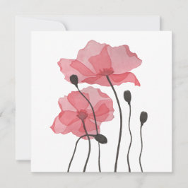 papaver feestdagenkaart