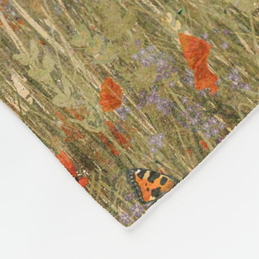 papaver fleece deken (Hoek)