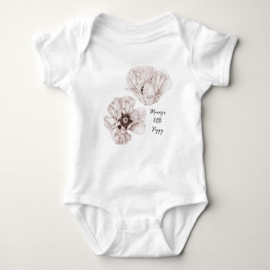 Papaver geïllustreerd  romper (Voorkant)