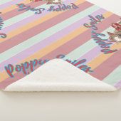 Papaver glimlacht strepen sherpa deken (3/4)