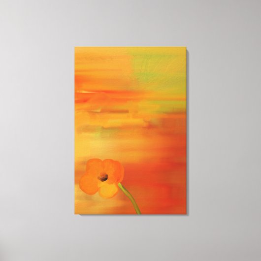 Papaver in bloei-abstract canvas afdruk (Voorkant)