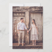 Papaver in bloei | Elegante bloemenfoto bruiloft Kaart (Achterkant)