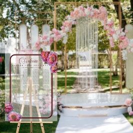 Papaver in bloei | Elegante Floral 200 zitplaatsen Acryl Bord