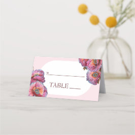 Papaver in bloei | Elegante Waterverf Bloementafel Plaatskaartje