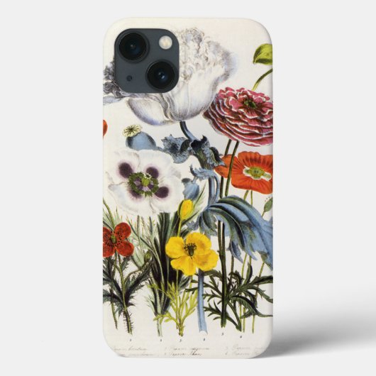 papaver in de tuin, Victoriaans bloemen Case-Mate iPhone Case (Achterkant)
